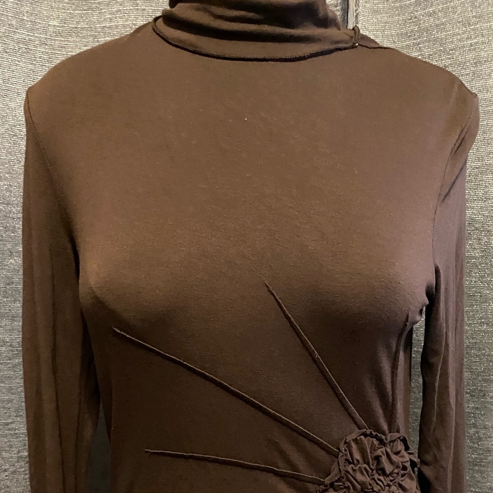 Max Edition Brown Turtleneck Size Medium - image 1